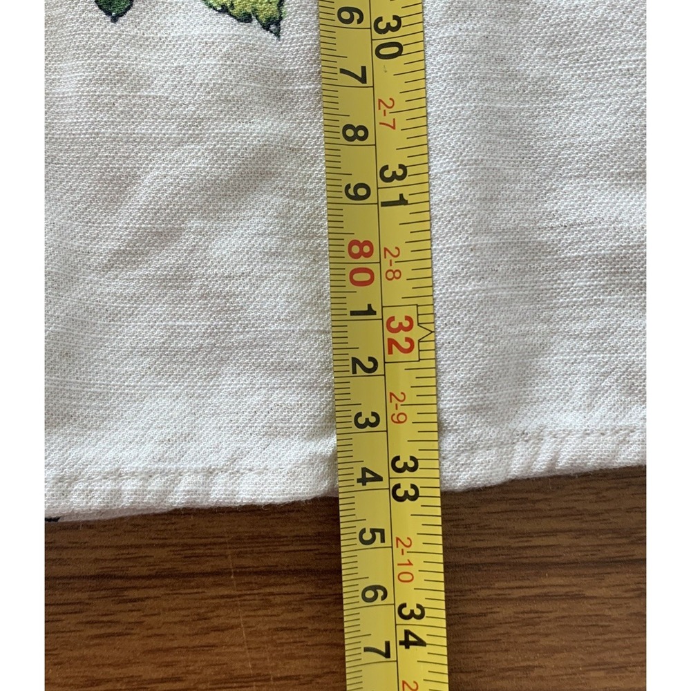 Jane + Delancey Short Sleeve Mini Dress Pockets Fruit Lemon Vacation M Linen Ble - Picture 11 of 11